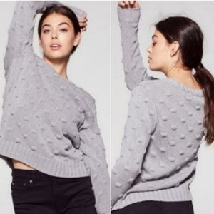 Vince Camuto Gray Knit Sweater Medium Oversized